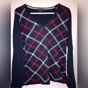 Tommy Hilfiger Blue/Red/White Sweater Size L